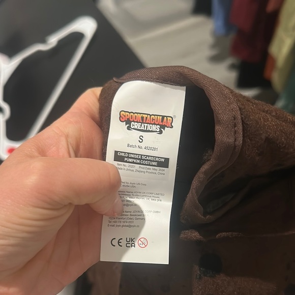 Scarecrow Kids Brown Costume with Fringe - Picture 3 of 3